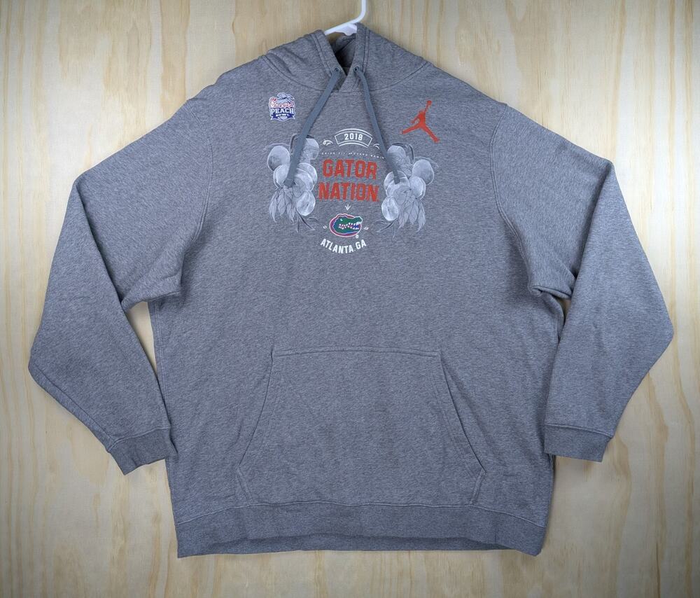 Jordan Nike Men's 3XL Florida Gators 2018 Peach Bowl Hoodie Team Issued Grey #72